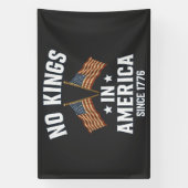 1776年以来アメリカに王はいない 横断幕 (縦)