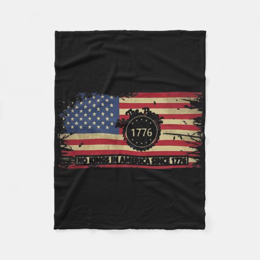 1776年以来アメリカに王様はいない タコだ フリースブランケット (正面)