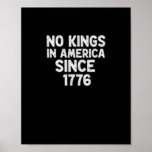 1776年以来アメリカに王様はいない デモクラット 愛国 ポスター (正面)