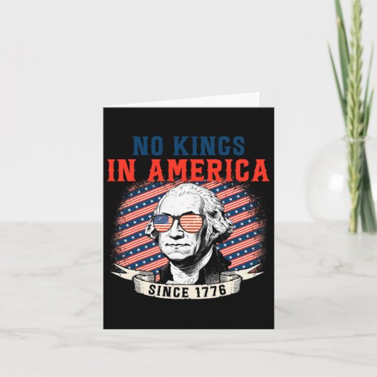 1776年以来アメリカに王様はいない Anti Trump Tシャツ カード (正面)