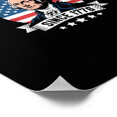 1776年以来アメリカに王様はいない Funny Freedom Vibe ポスター (角)