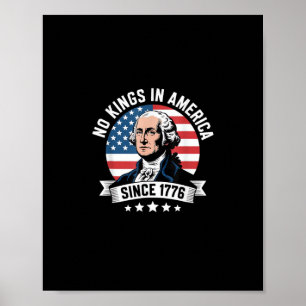1776年以来アメリカに王様はいない Funny Freedom Vibe ポスター