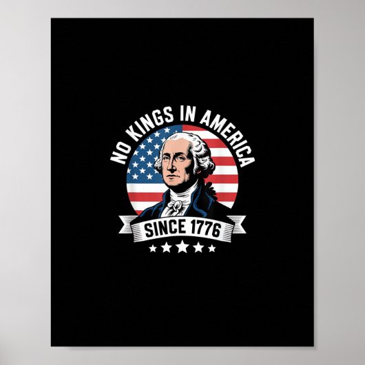1776年以来アメリカに王様はいない Funny Freedom Vibe ポスター (正面)