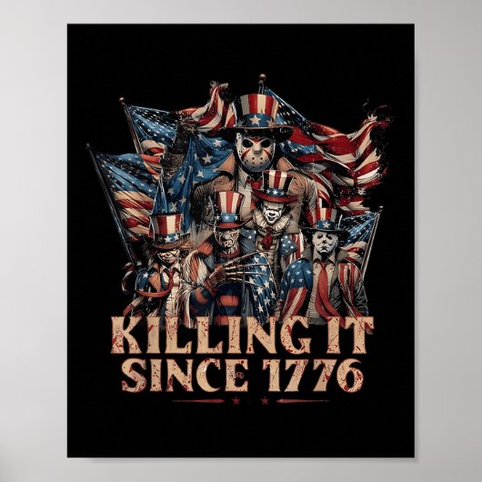 1776年以来アメリカは最強 Flag 4 七月 ポスター (正面)