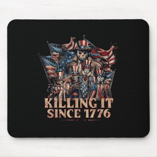 1776年以来アメリカは最強 Flag 4 七月 マウスパッド (正面)