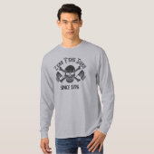 1776年以来一切お構いなし愛国ドクロTシャツ Tシャツ (正面フル)