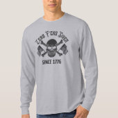 1776年以来一切お構いなし愛国ドクロTシャツ Tシャツ (正面)