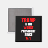 1776年以来最悪の大統領トランプ マグネット (正面/裏面)