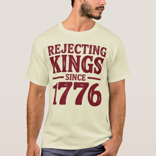 1776年以来王を拒絶する Tシャツ (正面)
