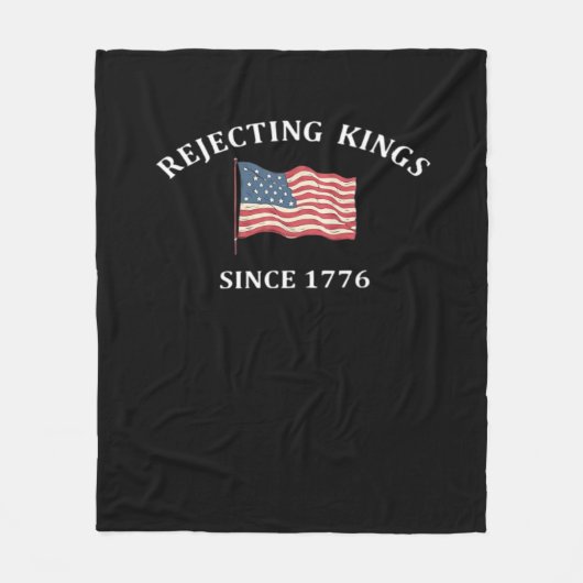 1776年以来王政を拒否し続ける2 クラシック フリースブランケット (正面)