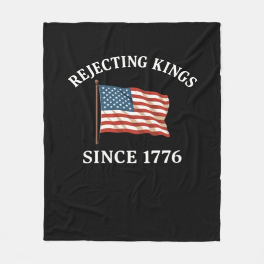 1776年以来王政を拒否 エッセンシャルスタイル フリースブランケット (正面)