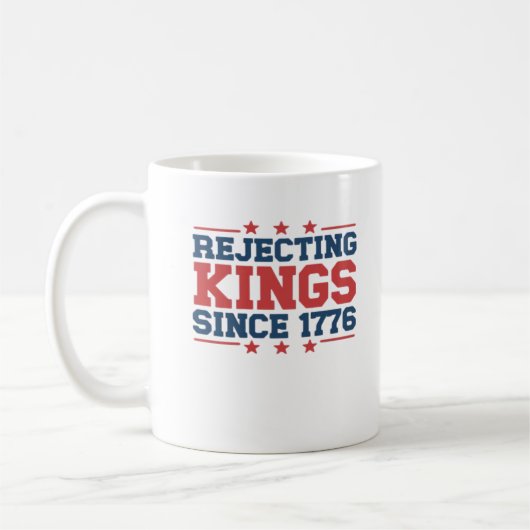 1776年以来王政を拒絶 ヴィンテージ クラシックスタイル コーヒーマグカップ (左)