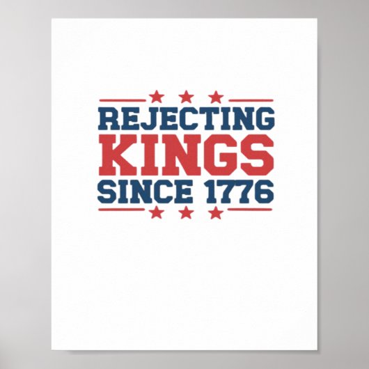 1776年以来王政を拒絶 ヴィンテージ クラシックスタイル ポスター (正面)
