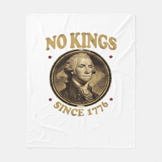 1776年以来王様なし クラシック フリースブランケット (正面)
