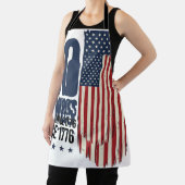 1776年以来王様はなし 愛国フラッグTシャツデザイン_1 エプロン (インサイチュ)