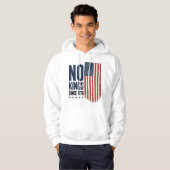 1776年以来王様はなし 愛国フラッグTシャツデザイン_1 パーカ (正面フル)