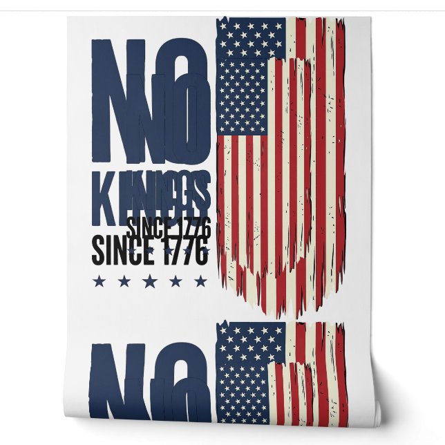 1776年以来王様はなし 愛国フラッグTシャツデザイン_1 壁紙 (ほどく)