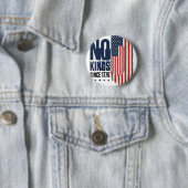 1776年以来王様はなし 愛国フラッグTシャツデザイン_1 缶バッジ (インサイチュ)