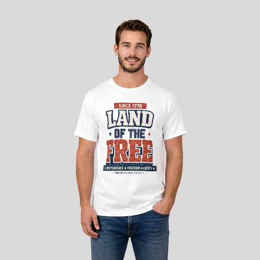 1776年以来自由の国の愛国アメリカ Tシャツ