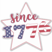 1776年以来 – アメリカ国旗のタイポグラフィ シール (正面)