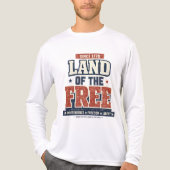 1776年以来 自由の国 アメリカ愛国主義 メンズ トライブレンドTシャツ (正面)