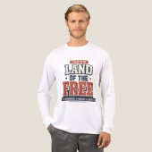 1776年以来 自由の国 アメリカ愛国主義 メンズ トライブレンドTシャツ (正面全体)