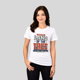 1776年以来 自由の国 アメリカ愛国主義 女性用 トライブレンドTシャツ