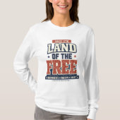 1776年以来 自由の国 アメリカ愛国主義 女性用 Tシャツ (正面)