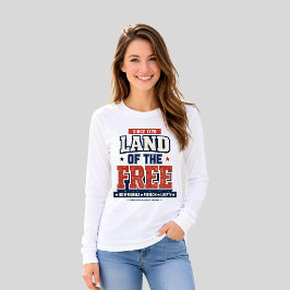 1776年以来 自由の国 アメリカ愛国主義 女性用 Tシャツ
