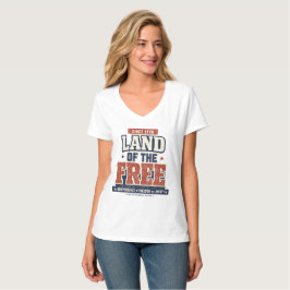 1776年以来 自由の国 アメリカ愛国女性用 Tシャツ