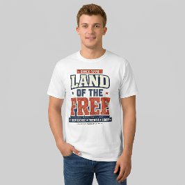 1776年以来 自由の国 アメリカ愛国者 メンズ Tシャツ
