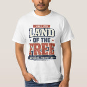 1776年以来 自由の国 アメリカ愛国者 メンズ Tシャツ (正面)
