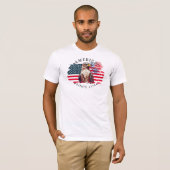 1776年以降のアメリカ国旗、鷲、打ち上げ花火 Tシャツ (正面フル)