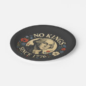 1776年以降王様無し アメリカの民主主義抗議 ペーパープレート (アングル)