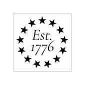 1776年創業 ベッツィ・ロス アメリカ国旗 愛国ギフト ラバースタンプ (インプリント)