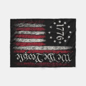 1776年国旗 憲法 独立記念日 アメリカ愛国者P フリースブランケット (正面(横))