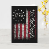 1776年国旗 憲法 独立記念日 アメリカ愛国 カード (黄色い花)