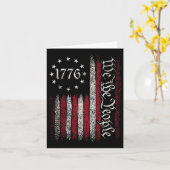 1776年旗 国憲法 独立記念日 アメリカ人 カード (黄色い花)