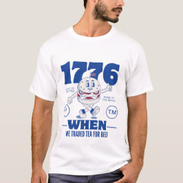 1776年牛茶を商う Tシャツ