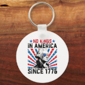 1776年米国国旗からアメリカで王動揺して王はいない キーホルダー (正面)