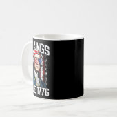 1776年米国国旗からアメリカで王動揺して王はいない コーヒーマグカップ (正面左)