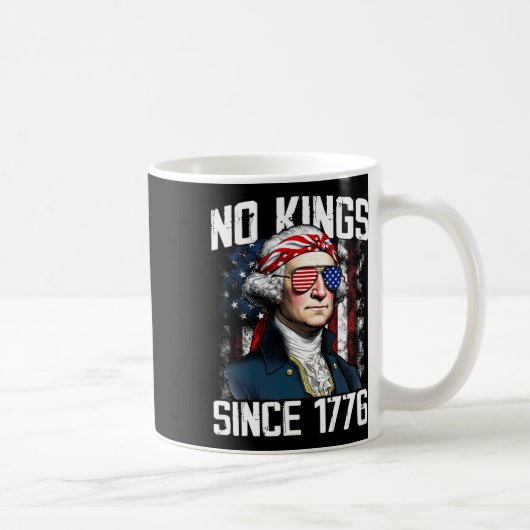 1776年米国国旗からアメリカで王動揺して王はいない コーヒーマグカップ (右)