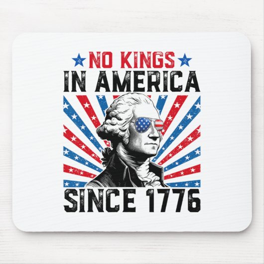 1776年米国国旗からアメリカで王動揺して王はいない マウスパッド (正面)
