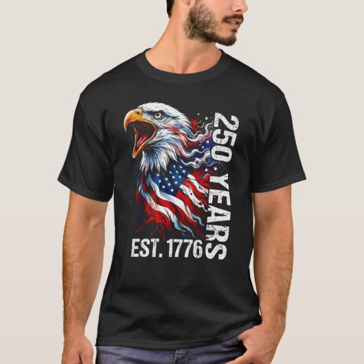1776年製 ヴィンテージ アメリカ国旗 Bald Eagle Tシャツ (正面)
