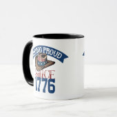 1776年誇りを持った以来の星とストライプでの乗馬 マグカップ (正面左)