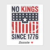 1776年7月4日から国王なし シール (シート)