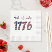 1776年7月4日アメリカ独立宣言 縁ありランチョンナプキン (インサイチュ)