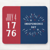 1776年7月4日アメリカ独立記念日の花火 マウスパッド (正面)