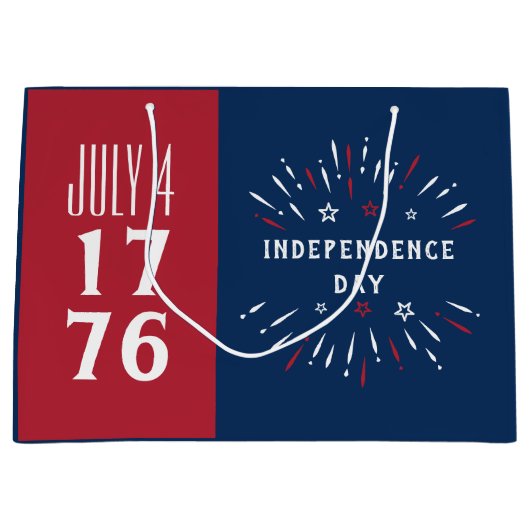1776年7月4日アメリカ独立記念日の花火 ラージペーパーバッグ (正面)