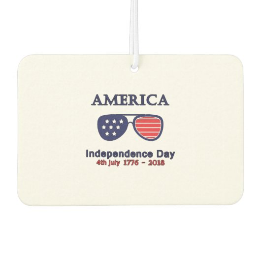 1776年7月4日アメリカ独立記念日 カーエアーフレッシュナー (正面)